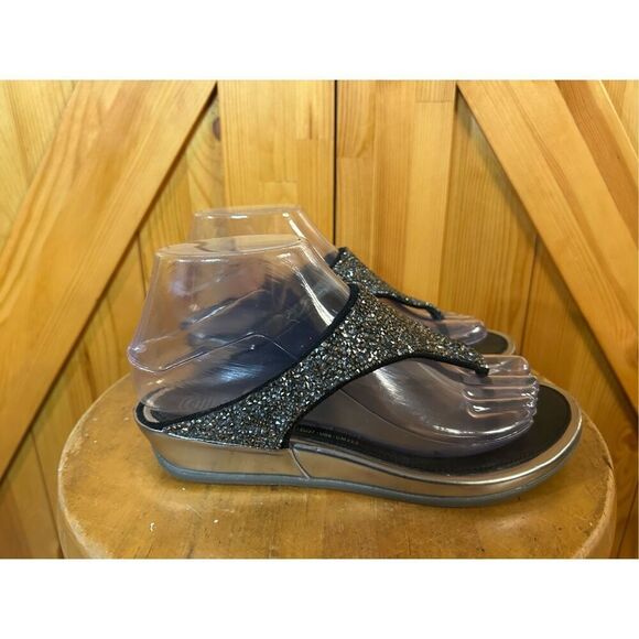 FitFlop Womens Glitterball Toe Post Sandal Size 6 - Picture 1 of 8